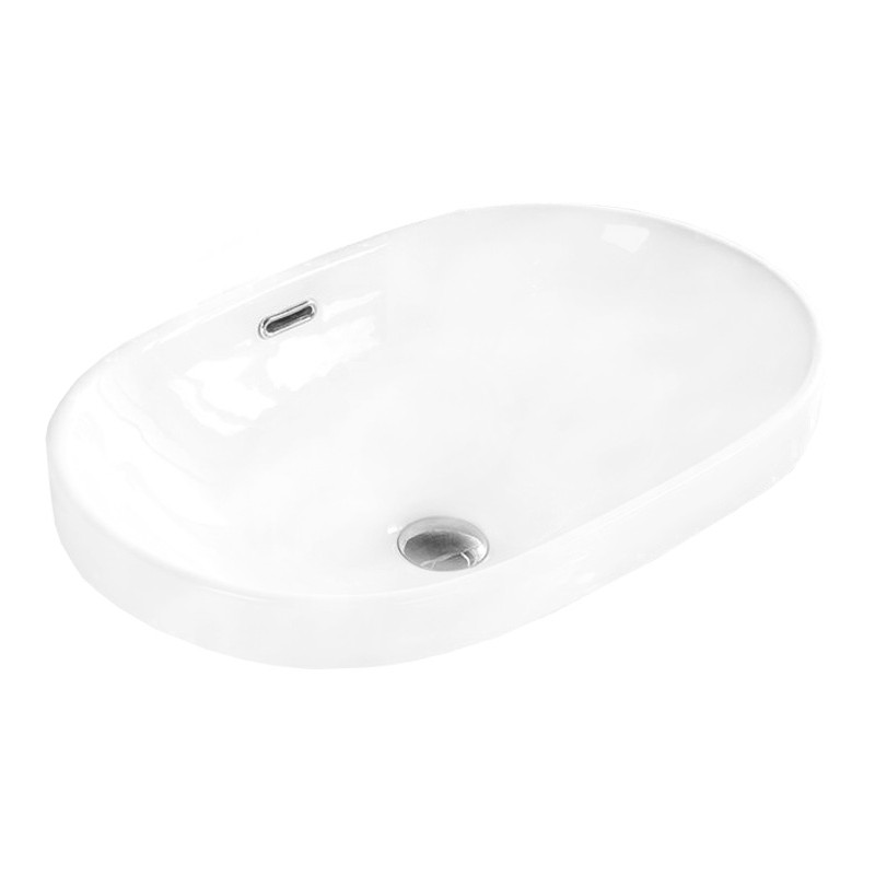 Mexen Viki built-in countertop sink 61 x 40 cm, white - 25356100