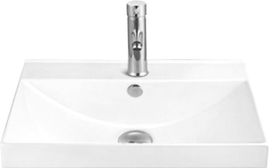 Mexen Mila built-in countertop washbasin 60 x 46 cm, white - 25296000