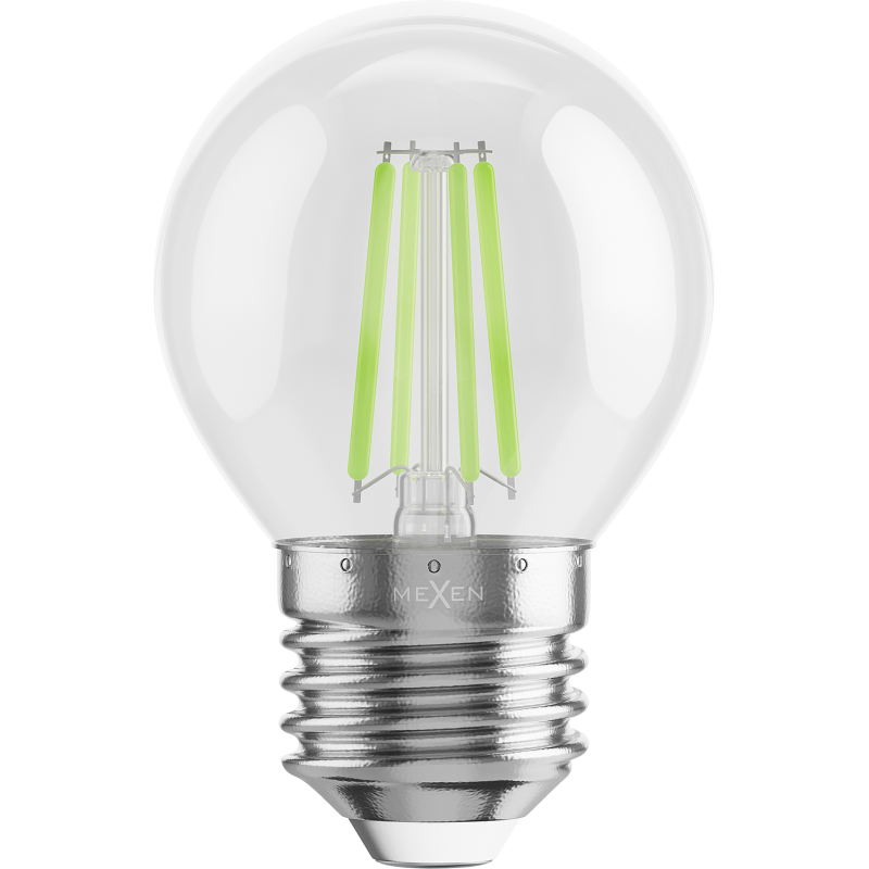 Mexen Vintis 6x filament LED bulb E27, G45, 4W, 55 lm, green - L156-E27-04XX-46x06