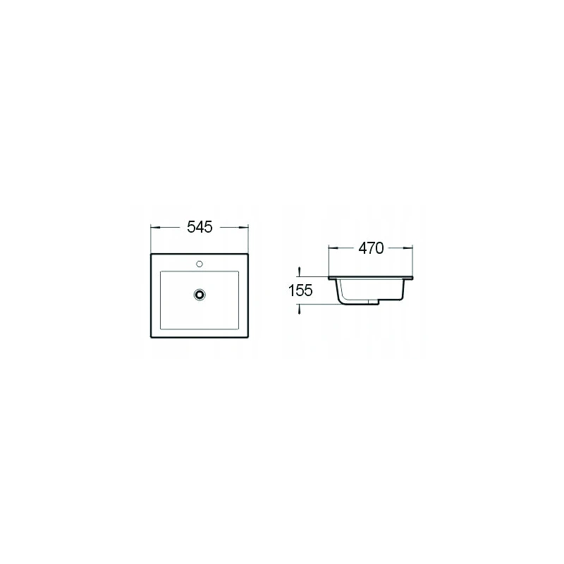 Mexen Salma countertop sink 54 x 47 cm, white - 25395400