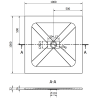 Mexen Hugo square shower tray SMC 100 x 100 cm, white stone - 42151010