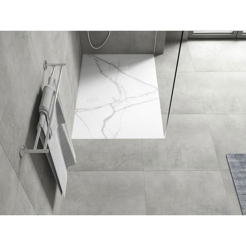 Mexen Hugo rectangular shower tray SMC 120 x 70 cm, white stone - 42157012