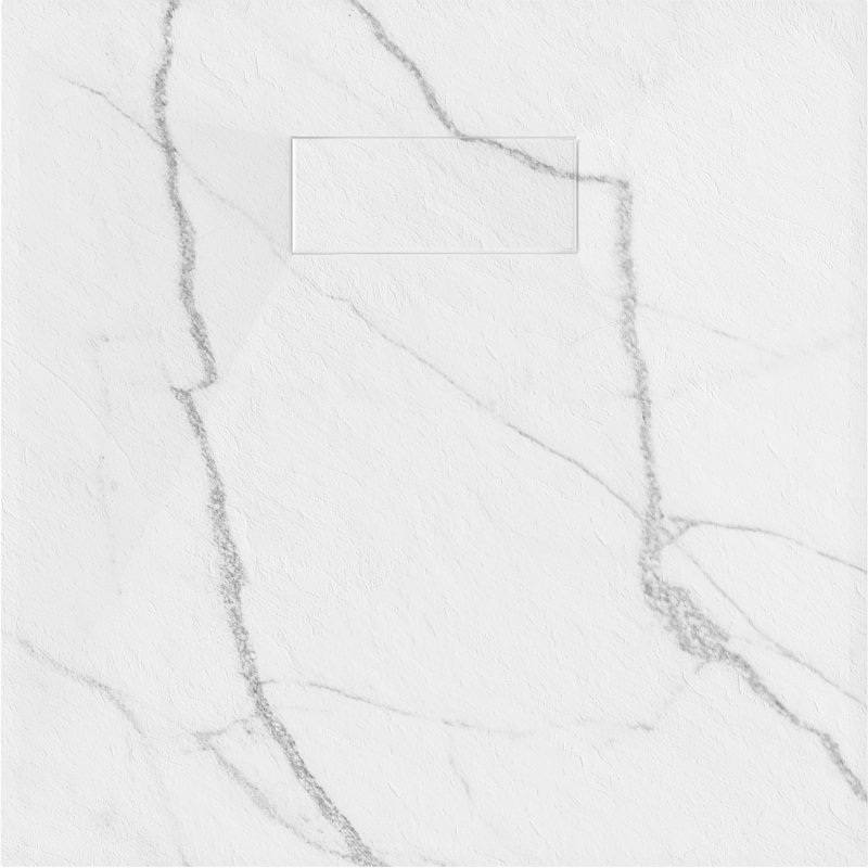 Mexen Hugo square shower tray SMC 70 x 70 cm, white stone - 42157070