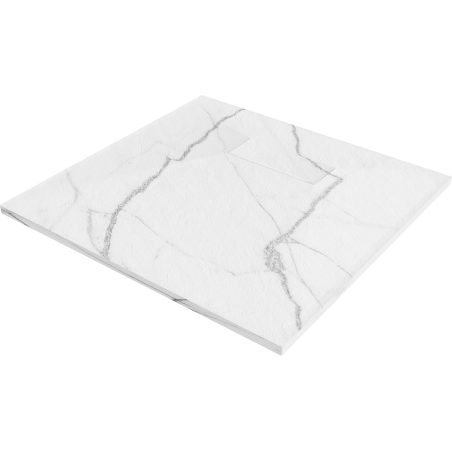Mexen Hugo square shower tray SMC 70 x 70 cm, white stone - 42157070