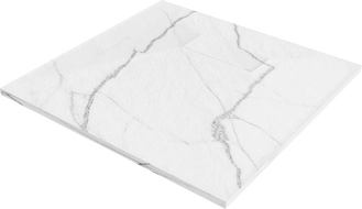 Mexen Hugo square shower tray SMC 70 x 70 cm, white stone - 42157070