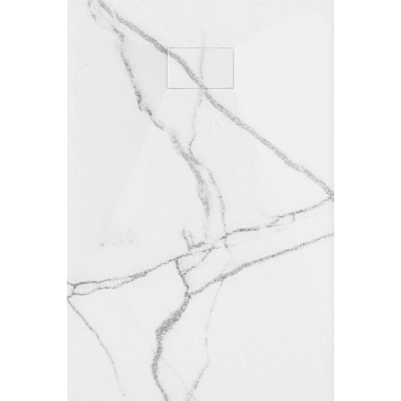 Mexen Hugo SMC rectangular shower tray 90 x 70 cm, white stone - 42157090