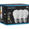 Mexen Nova 3x LED Bulb E27, G45, 1W, Warm - 3000K, 105 lm - L101-E27-0130-01x03