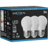 Mexen Nova 3x LED Bulb E27, G45, 1W, Cool - 6500K, 105 lm - L101-E27-0165-01x03