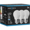 Mexen Nova 3x LED Bulb E27, G45, 7W, Cool - 6500K, 735 lm - L101-E27-0765-01x03