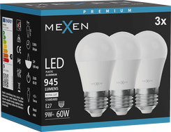 Mexen Nova 3x LED Bulb E27, G45, 9W, Neutral - 4000K, 945 lm - L101-E27-0940-01x03