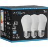 Mexen Nova 3x LED Bulb E27, G45, 9W, Cool - 6500K, 945 lm - L101-E27-0965-01x03