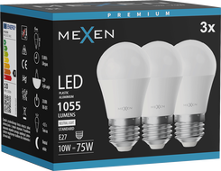 Mexen Nova 3x LED Bulb E27, G45, 10W, Neutral - 4000K, 1055 lm - L101-E27-1040-01x03