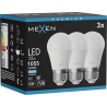 Mexen Nova 3x LED Bulb E27, G45, 10W, Cool - 6500K, 1055 lm - L101-E27-1065-01x03