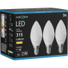 Mexen Nova 3x LED Bulb E14, C37, 3W, Warm - 3000K, 315 lm - L102-E14-0330-01x03