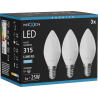 Mexen Nova 3x LED Bulb E14, C37, 3W, Cool - 6500K, 315 lm - L102-E14-0365-01x03