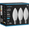 Mexen Nova 3x LED Bulb E14, C37, 9W, Cold - 6500K, 945 lm - L102-E14-0965-01x03