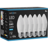 Mexen Nova 6x LED Bulb E27, C37, 8W, Cool - 6500K, 840 lm - L102-E27-0865-01x06