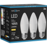 Mexen Nova 3x LED bulb E27, C37, 10W, Warm - 3000K, 1055 lm - L102-E27-1030-01x03