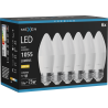 Mexen Nova 6x LED Bulb E27, C37, 10W, Warm - 3000K, 1055 lm - L102-E27-1030-01x06