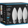 Mexen Nova 3x LED Bulb E27, C37, 10W, Cool - 6500K, 1055 lm - L102-E27-1065-01x03