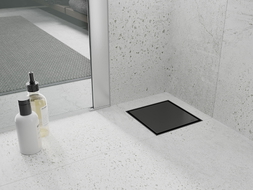 Mexen Flat-Q M13 square floor drain 12 x 12 cm, black - 1710012