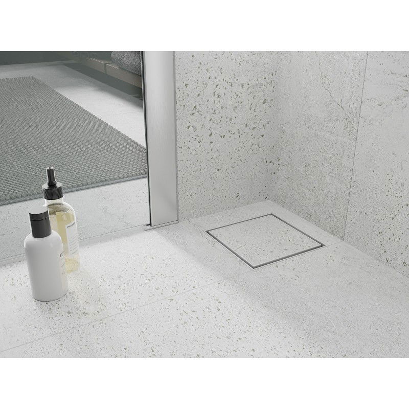 Mexen Flat-Q M13 square floor drain 15 x 15 cm, white - 1210015