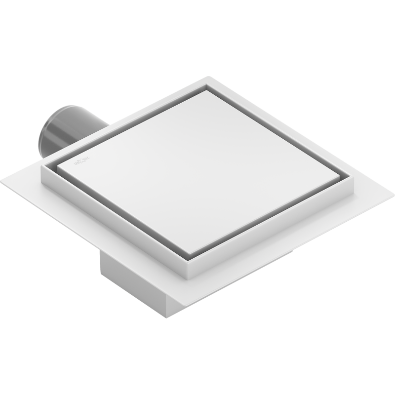 Mexen Flat-Q M13 square floor drain 15 x 15 cm, white - 1210015