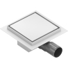 Mexen Flat-Q M13 square floor drain 15 x 15 cm, white - 1210015