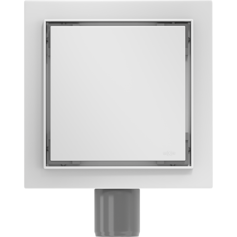 Mexen Flat-Q M13 square floor drain 15 x 15 cm, white - 1210015