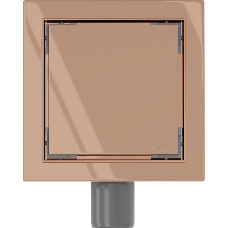 Mexen Flat-Q M13 square floor drain 12 x 12 cm, rose gold - 1610012