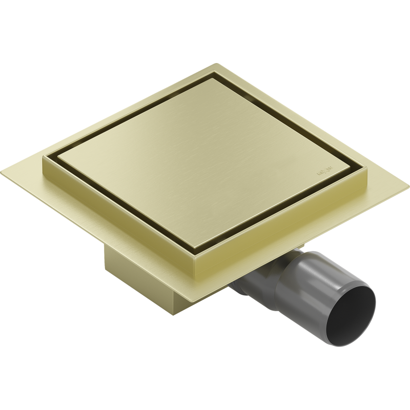 Mexen Flat-Q M13 Square Floor Drain 15 x 15 cm, Brushed Gold - 1A10015