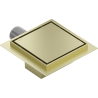 Mexen Flat-Q M13 Floor Drain Square 12 x 12 cm, Brushed Gold - 1A10012