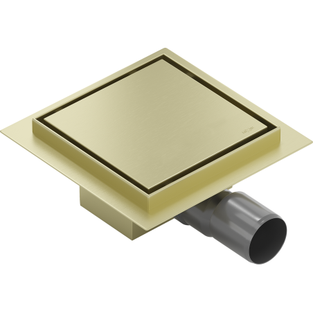 Mexen Flat-Q M13 Floor Drain Square 12 x 12 cm, Brushed Gold - 1A10012