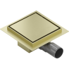 Mexen Flat-Q M13 Floor Drain Square 12 x 12 cm, Brushed Gold - 1A10012