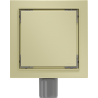 Mexen Flat-Q M13 Floor Drain Square 12 x 12 cm, Brushed Gold - 1A10012