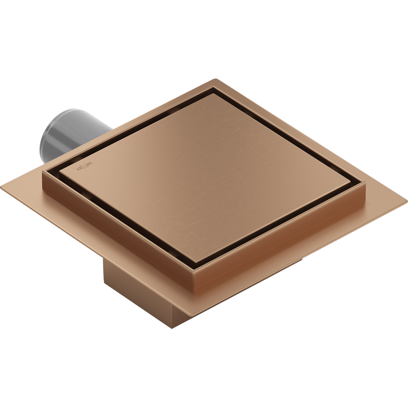 Mexen Flat-Q M13 Floor Drain Square 12 x 12 cm, Brushed Copper - 1C10012