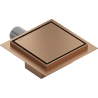 Mexen Flat-Q M13 square floor drain 15 x 15 cm, brushed copper - 1C10015
