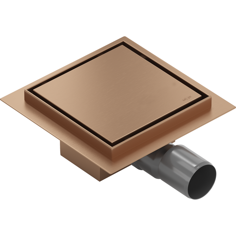 Mexen Flat-Q M13 square floor drain 15 x 15 cm, brushed copper - 1C10015