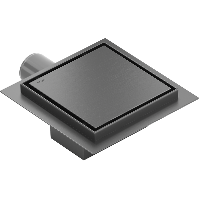 Mexen Flat-Q M13 square floor drain 15 x 15 cm, gun gray brushed - 1E10015