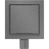 Mexen Flat-Q M13 square floor drain 15 x 15 cm, gun gray brushed - 1E10015