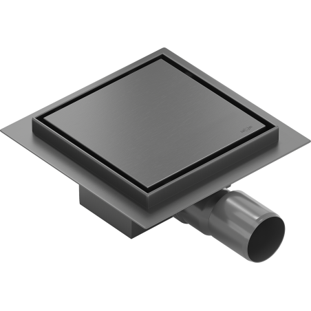 Mexen Flat-Q M13 square floor drain 15 x 15 cm, gun gray brushed - 1E10015