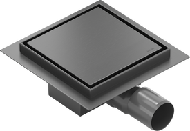 Mexen Flat-Q M13 square floor drain 15 x 15 cm, gun gray brushed - 1E10015