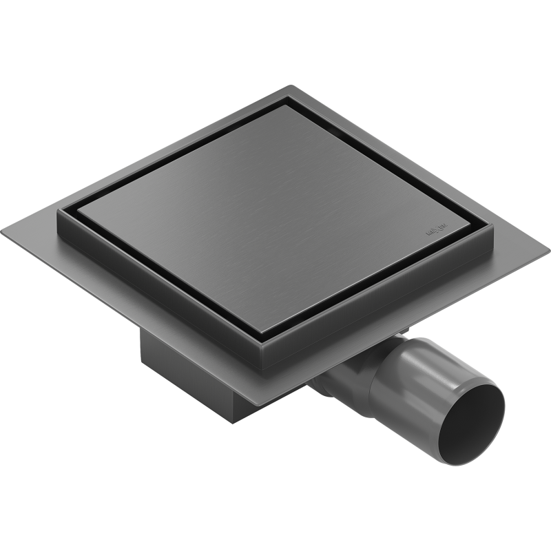 Mexen Flat-Q M13 floor drain square 12 x 12 cm, brushed gun gray - 1E10012