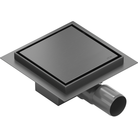 Mexen Flat-Q M13 floor drain square 12 x 12 cm, brushed gun gray - 1E10012