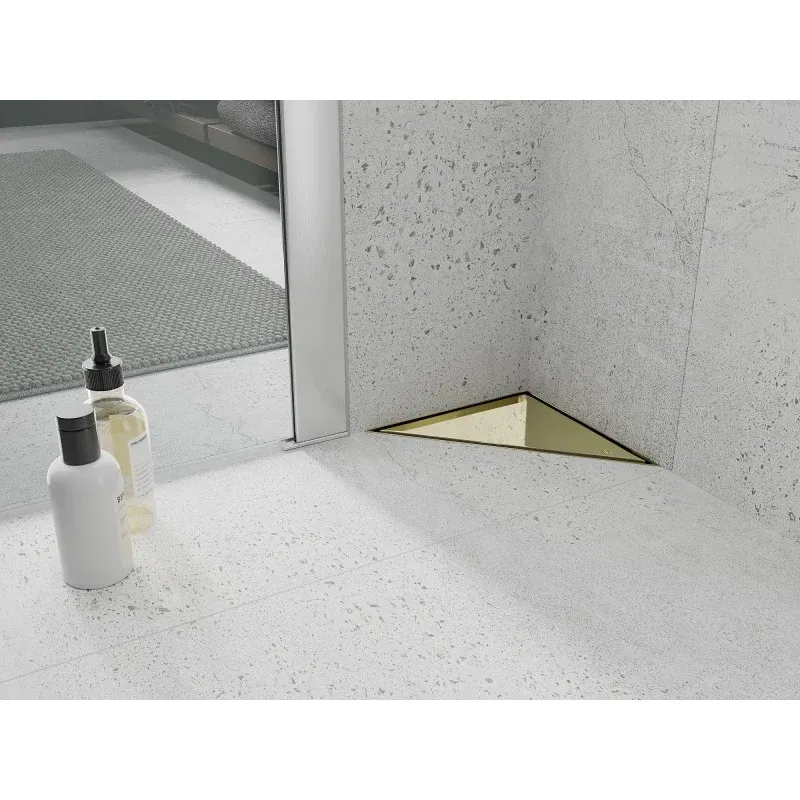 Mexen Flat-T M13 triangular floor drain 20 x 20 cm, gold - 1510320