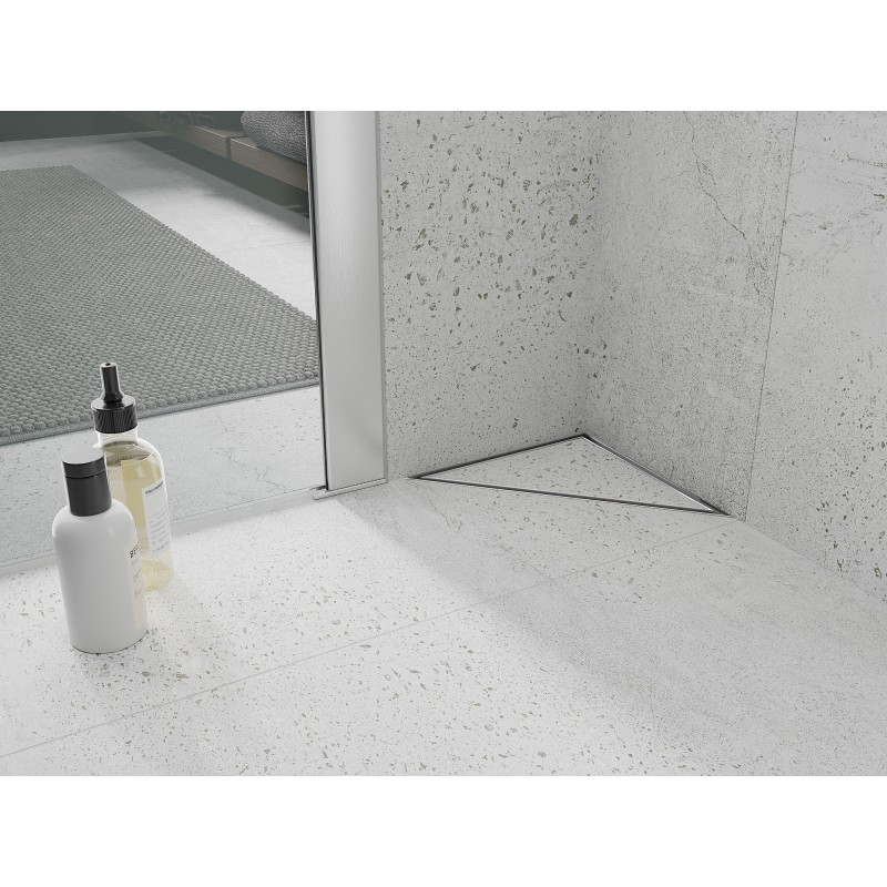 Mexen Flat-T M13 triangular floor drain 20 x 20 cm, inox - 1010320
