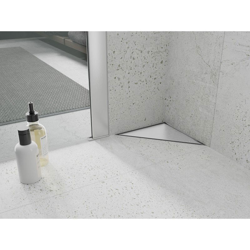 Mexen Flat-T M13 floor drain triangular 20 x 20 cm, inox - 1010320