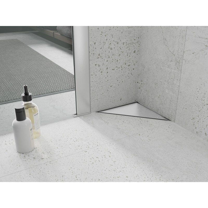 Mexen Flat-T M13 triangular floor drain 20 x 20 cm, inox - 1010320