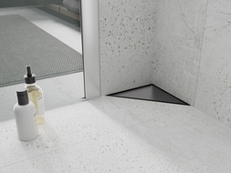 Mexen Flat-T M13 triangular floor drain 20 x 20 cm, black - 1710320