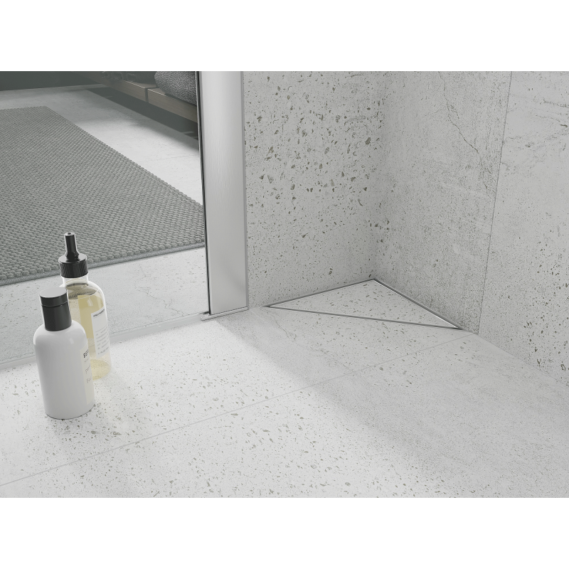 Mexen Flat-T M13 triangular floor drain 20 x 20 cm, white - 1210320